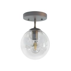 Indiana 1-Light Ceiling Fixture - Nickel - 8"