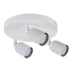 3-light directional ceiling light, white, 9" X 5 1/8".