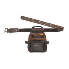 Pochette en cuir avec ceinture, 12 poches