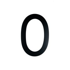 Black Contemporary 9" House Number - #0