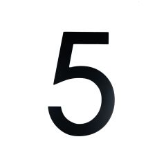 Black Contemporary 9" House Number - 5