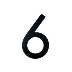 Black Contemporary 9" House Number - 6
