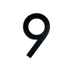 Black Contemporary 9" House Number - 9