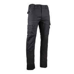 Trousers - Basalte - in Stretch Canvas Fabric - Size 31 - Black
