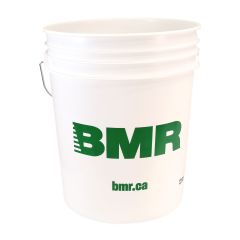 Seau de plastique, blanc, 18,9 l