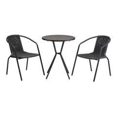 Steel Bistro Set - Brescia - 3 Pieces