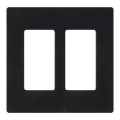Screwless Wallplate - Claro - Double - Black