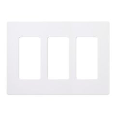 Screwless Wallplate - Claro - Triple - White