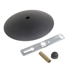 Ensemble plaque recouvrement, noir, 5"