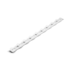 Bande finition, plastique, rond, blanc, 6/pqt, 24"