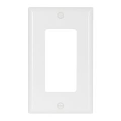 Wallplate - Decorative - 1 Gang - Plastic - White
