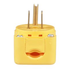 Angled Plug - Vinyl - Yellow - 15 A