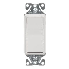 Interrupteur DEC unipolaire décoratif, 15A, 120/277V, blanc