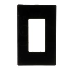 Wallplate - 1 Gang - Plastic - Black