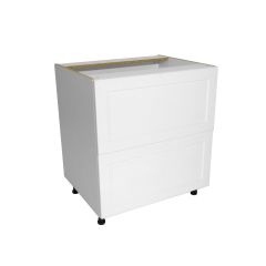Caisson inférieur 2 tiroirs, Shaker, blanc, 30" x 34 3/4" x 24"