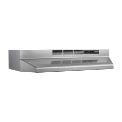 Hotte sous armoire, inox, 30"