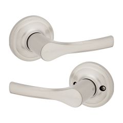 Levier pour porte de passage, Henley, nickel satin