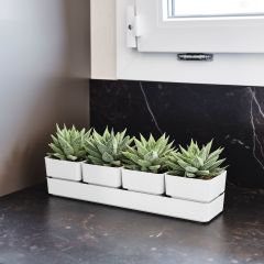 Ensemble de pots en plastique, Sierra, blanc, 4/pqt, 15"