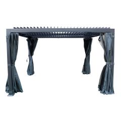 Gazebo avec persiennes en aluminium, 10' x 12'