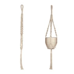 Support pour plantes en macramé, beige, 36"