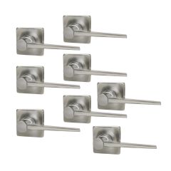 Ensemble de leviers Windsor pour portes de passage, Windsor, nickel satiné, 8/pqt
