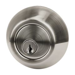 Pêne dormant rond, nickel satiné