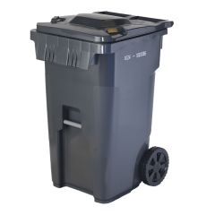 Bac sur roues à prise américaine, charbon, 240 l