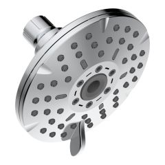 Pomme de douche, 6 fonctions, jet massage, chrome