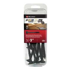 Vis structurale, PWR, T17, noir, 5/16" x 3", 10/pqt