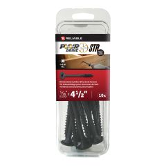 Vis structurale, PWR, T17, noir, 3/8" x 6 1/2", 10/pqt