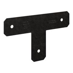 Ancrage plat en T, OA AV, noir, 4" x 4"