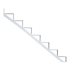 Stair Riser – Aluminum - 7 Stairs – White - 60"