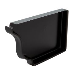 Embout de droite pour gouttière, aluminium, 5", noir