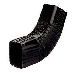 Coude B pour gouttière, aluminium, noir, 2" x 3"