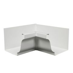Coin intérieur pour gouttière, aluminium, blanc, 5"