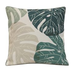 Coussin d'extérieur, palmier, sauge, 18" x 18"