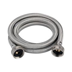 Connecteur tressé pour laveuse, acier inoxydable/PVC, 72"