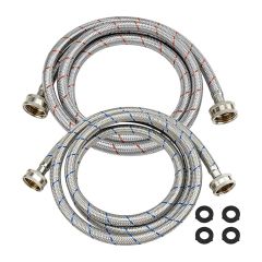 Connecteur tressé pour laveuse, acier inoxydable, 60", 2/pqt