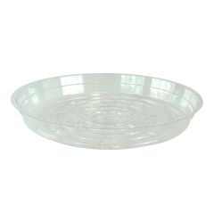 Soucoupe en plastique, transparente, 10"
