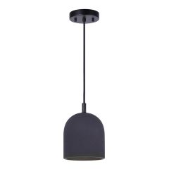 Luminaire suspendu Cimentia, 6", noir mat