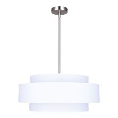Luminaire suspendu Abajuro, 22", blanc