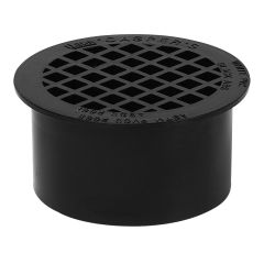 Drain à enfoncement avec crépine, ABS, noir, 3"