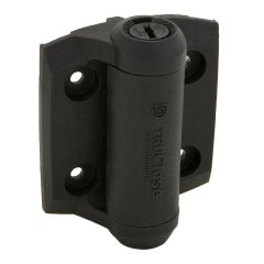 Charnière à fermeture automatique, métal, noir, 2/pqt