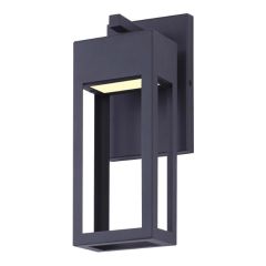 Applique murale extérieure DEL Orfya, verre givré, noir mat