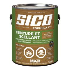 Teinture et scellant, Formula 77, Brun Authentique, 3,78 L