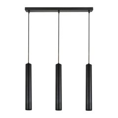 Luminaire suspendu Cylindria, 3 lumières, noir