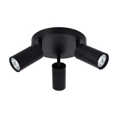 Flushmount – 3 Bulbs – Flarym – Black - 23 cm x 12,5 cm
