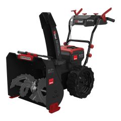Souffleuse sans fil à deux phases, 24", 62V, 2 batteries, noir