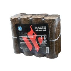 Bûches densifiées, 3 lb ch., 8/pqt