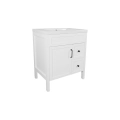 Meuble-lavabo Makala, 30,25" x 21,25" x 35,75", fini blanc mat